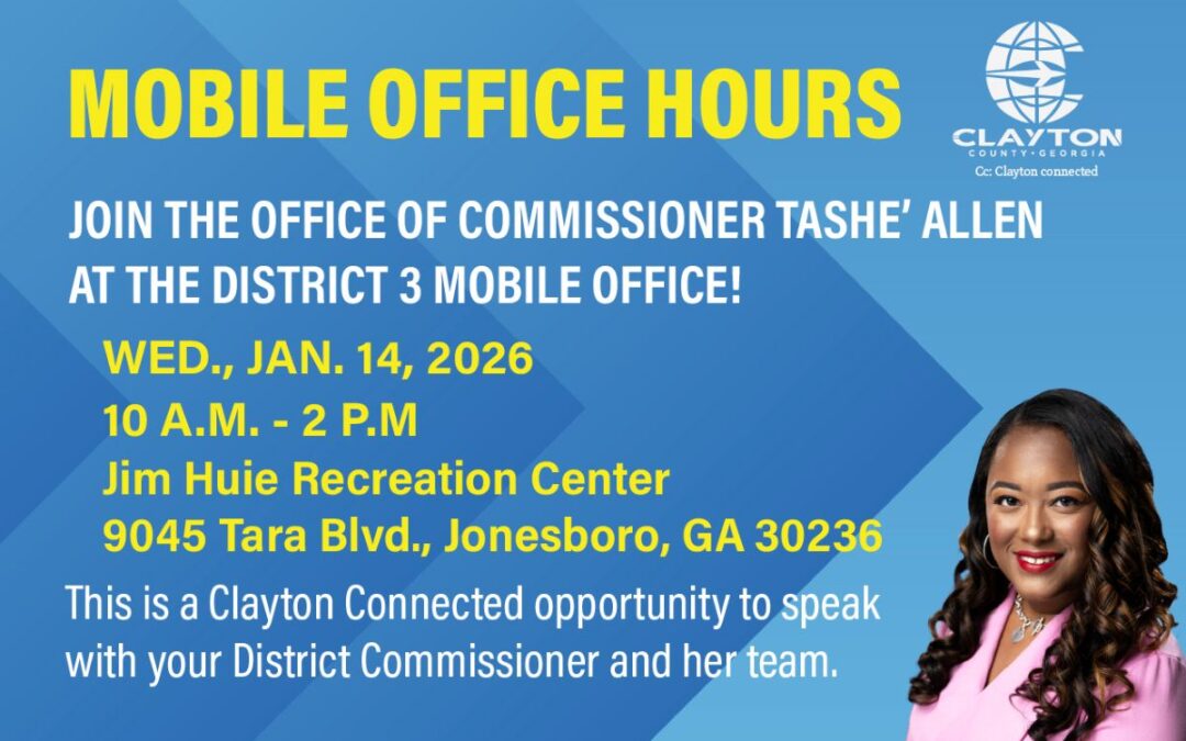 Mobile Office Hours Flyer for January 14, 2026