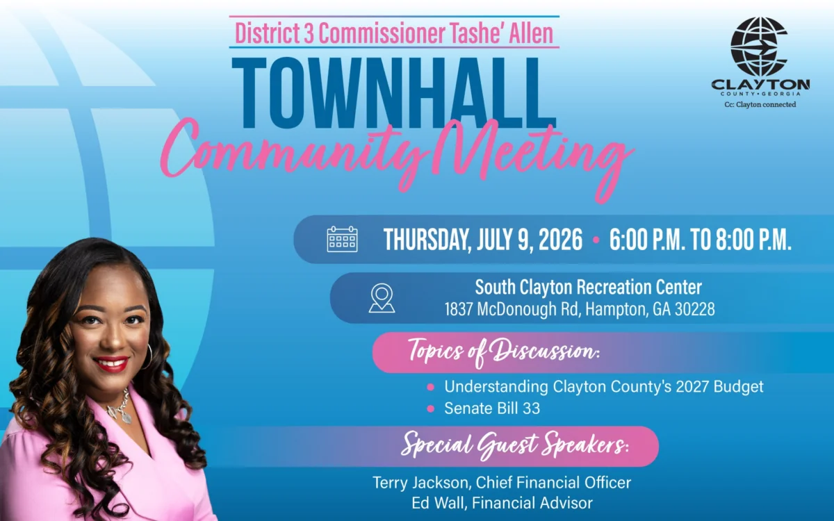 Town hall meeting July flyer